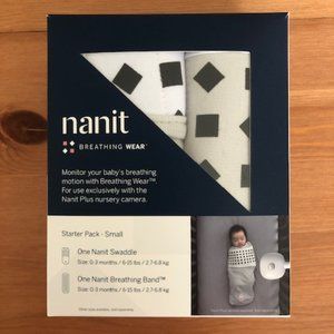 Nanit Breathing Wear Starter Pack Bundle, Swaddle & Breathing Band, 0-3 Months